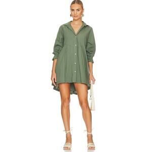 Free People's Hannah Poplin Mini in Washed Army: XS